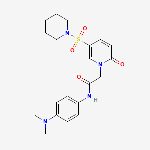N-[4-(dimethylamino)phenyl]-2-[2-oxo-5-(piperidin-1-ylsulfonyl)pyridin-1(2H)-yl]acetamide