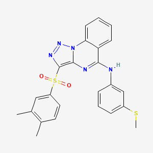 3-(3,4-dimethylphenyl)sulfonyl-N-(3-methylsulfanylphenyl)triazolo[1,5-a]quinazolin-5-amine