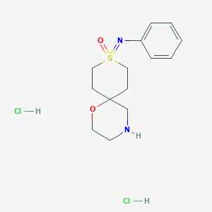 9-Phenylimino-1-oxa-9lambda6-thia-4-azaspiro[5.5]undecane 9-oxide;dihydrochloride