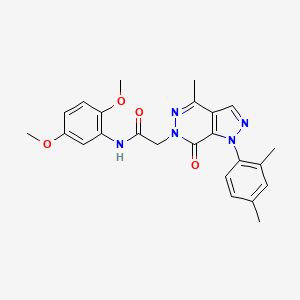 molecular formula C24H25N5O4 B2357580 N-(2,5-dimethoxyphenyl)-2-(1-(2,4-dimethylphenyl)-4-methyl-7-oxo-1H-pyrazolo[3,4-d]pyridazin-6(7H)-yl)acetamide CAS No. 941973-35-9