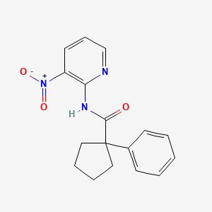 molecular formula C17H17N3O3 B2357644 N-(3-nitropyridin-2-yl)-1-phenylcyclopentane-1-carboxamide CAS No. 1024257-01-9