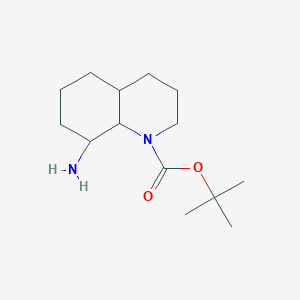 molecular formula C14H26N2O2 B2357661 Tert-butyl 8-amino-decahydroquinoline-1-carboxylate CAS No. 2168381-19-7