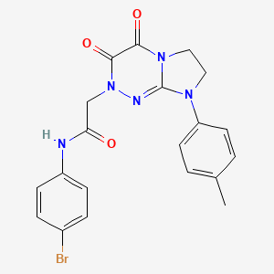 molecular formula C20H18BrN5O3 B2357662 N-(4-bromophenyl)-2-(3,4-dioxo-8-(p-tolyl)-3,4,7,8-tetrahydroimidazo[2,1-c][1,2,4]triazin-2(6H)-yl)acetamide CAS No. 941891-67-4