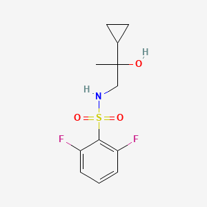 molecular formula C12H15F2NO3S B2357698 N-(2-cyclopropyl-2-hydroxypropyl)-2,6-difluorobenzenesulfonamide CAS No. 1286732-60-2