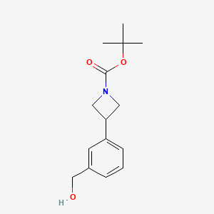 molecular formula C15H21NO3 B2357700 Tert-butyl 3-[3-(hydroxymethyl)phenyl]azetidine-1-carboxylate CAS No. 2088637-83-4