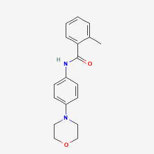 molecular formula C18H20N2O2 B2357811 2-methyl-N-(4-morpholinophenyl)benzamide CAS No. 304675-37-4