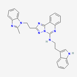 molecular formula C29H26N8 B2357817 N-[2-(1H-indol-3-yl)ethyl]-2-[2-(2-methyl-1H-1,3-benzodiazol-1-yl)ethyl]-[1,2,4]triazolo[1,5-c]quinazolin-5-amine CAS No. 902946-62-7