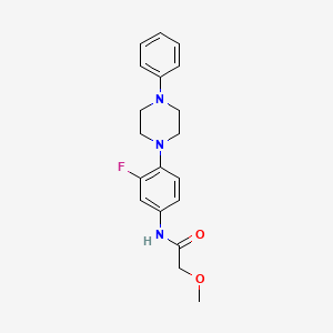 molecular formula C19H22FN3O2 B2357856 N-[3-fluoro-4-(4-phenylpiperazin-1-yl)phenyl]-2-methoxyacetamide CAS No. 866136-83-6