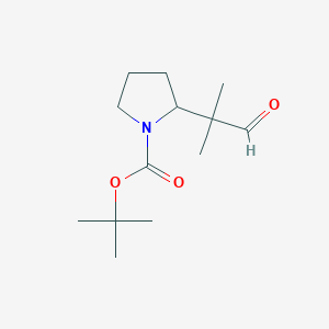 molecular formula C13H23NO3 B2357858 tert-Butyl 2-(2-methyl-1-oxopropan-2-yl)pyrrolidine-1-carboxylate CAS No. 2167891-87-2