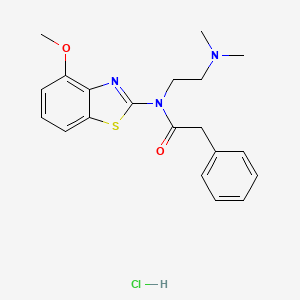 molecular formula C20H24ClN3O2S B2357874 N-(2-(dimethylamino)ethyl)-N-(4-methoxybenzo[d]thiazol-2-yl)-2-phenylacetamide hydrochloride CAS No. 1216506-55-6