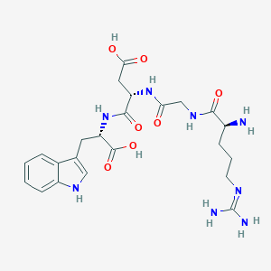 molecular formula C23H32N8O7 B235793 Arginyl-glycyl-aspartyl-tryptophan CAS No. 144161-76-2