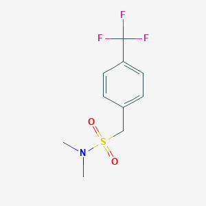 molecular formula C10H12F3NO2S B2357930 N,N-Dimethyl-1-[4-(trifluoromethyl)phenyl]methanesulfonamide CAS No. 1263275-16-6