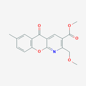 molecular formula C17H15NO5 B2357939 methyl 2-(methoxymethyl)-7-methyl-5-oxo-5H-chromeno[2,3-b]pyridine-3-carboxylate CAS No. 338751-33-0