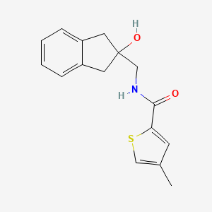 molecular formula C16H17NO2S B2357949 N-((2-hydroxy-2,3-dihydro-1H-inden-2-yl)methyl)-4-methylthiophene-2-carboxamide CAS No. 2034406-81-8