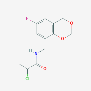 molecular formula C12H13ClFNO3 B2357950 2-Chloro-N-[(6-fluoro-4H-1,3-benzodioxin-8-yl)methyl]propanamide CAS No. 1204878-08-9