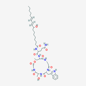 molecular formula C46H68N8O11 B235798 Aselacin A CAS No. 156223-06-2