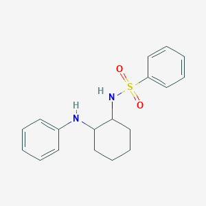 molecular formula C18H22N2O2S B2358035 N-(2-anilinocyclohexyl)benzenesulfonamide 