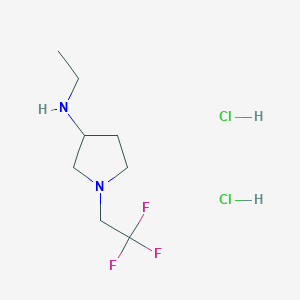 molecular formula C8H17Cl2F3N2 B2358049 N-ethyl-1-(2,2,2-trifluoroethyl)pyrrolidin-3-amine dihydrochloride CAS No. 1955531-97-1