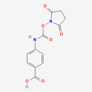 molecular formula C12H10N2O6 B2358065 4-aminobenzoyl-n-hydroxysuccinimidyl carbamate CAS No. 1178554-79-4