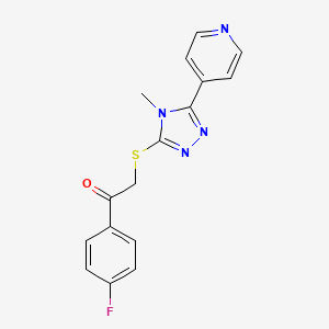 1-(4-fluorophenyl)-2-((4-methyl-5-(pyridin-4-yl)-4H-1,2,4-triazol-3-yl)thio)ethanone