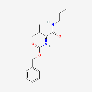 molecular formula C16H24N2O3 B2358176 (S)-Benzyl (3-methyl-1-oxo-1-(propylamino)butan-2-yl)carbamate CAS No. 861904-21-4