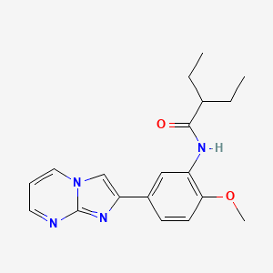 2-ethyl-N-(5-(imidazo[1,2-a]pyrimidin-2-yl)-2-methoxyphenyl)butanamide