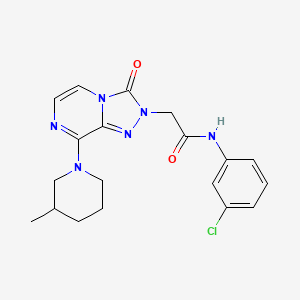 molecular formula C19H21ClN6O2 B2358233 N-(3-chlorophenyl)-2-[8-(3-methylpiperidin-1-yl)-3-oxo[1,2,4]triazolo[4,3-a]pyrazin-2(3H)-yl]acetamide CAS No. 1251695-10-9