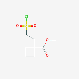 molecular formula C8H13ClO4S B2358242 Methyl 1-(2-chlorosulfonylethyl)cyclobutane-1-carboxylate CAS No. 2167540-69-2