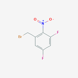 molecular formula C10H8F3NO5 B2358266 Benzoic acid, 2-nitro-3-(2,2,2-trifluoroethoxy)-, methyl ester CAS No. 1258546-68-7