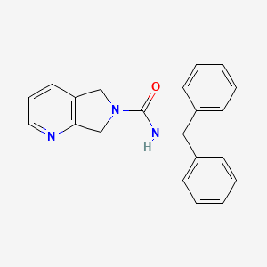 molecular formula C21H19N3O B2358273 N-benzhydryl-5H-pyrrolo[3,4-b]pyridine-6(7H)-carboxamide CAS No. 2319723-37-8