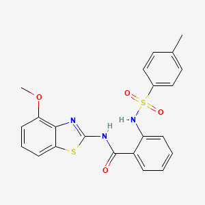 molecular formula C22H19N3O4S2 B2358290 N-(4-METHOXY-1,3-BENZOTHIAZOL-2-YL)-2-(4-METHYLBENZENESULFONAMIDO)BENZAMIDE CAS No. 326024-84-4
