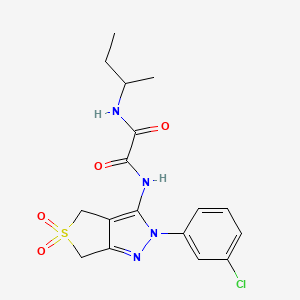 molecular formula C17H19ClN4O4S B2358306 N1-(sec-butyl)-N2-(2-(3-chlorophenyl)-5,5-dioxido-4,6-dihydro-2H-thieno[3,4-c]pyrazol-3-yl)oxalamide CAS No. 899990-01-3