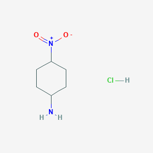 molecular formula C6H13ClN2O2 B2358308 4-Nitrocyclohexanamine hydrochloride CAS No. 2344681-00-9