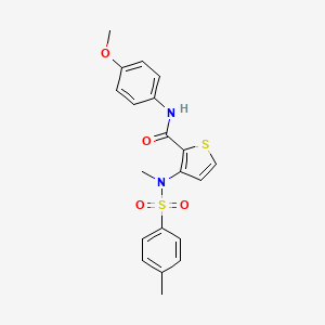 molecular formula C20H20N2O4S2 B2358316 N-(4-methoxyphenyl)-3-(N-methyl4-methylbenzenesulfonamido)thiophene-2-carboxamide CAS No. 1115933-68-0