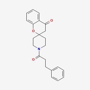 molecular formula C22H23NO3 B2358318 1'-(3-Phenylpropanoyl)spiro[chroman-2,4'-piperidin]-4-one CAS No. 896334-52-4