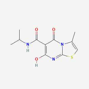 molecular formula C11H13N3O3S B2358321 7-hydroxy-N-isopropyl-3-methyl-5-oxo-5H-thiazolo[3,2-a]pyrimidine-6-carboxamide CAS No. 898431-68-0