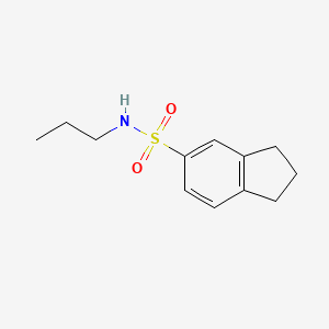 molecular formula C12H17NO2S B2358344 N-propyl-2,3-dihydro-1H-indene-5-sulfonamide CAS No. 1018192-18-1