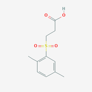 molecular formula C11H14O4S B2358345 3-(2,5-Dimethyl-benzenesulfonyl)-propionic acid CAS No. 881044-55-9