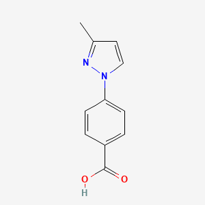 molecular formula C11H10N2O2 B2358347 4-(3-methyl-1H-pyrazol-1-yl)benzoic acid CAS No. 72899-91-3