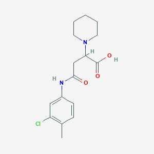 4-((3-Chloro-4-methylphenyl)amino)-4-oxo-2-(piperidin-1-yl)butanoic acid