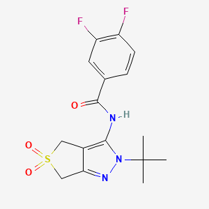 N-(2-tert-butyl-5,5-dioxo-4,6-dihydrothieno[3,4-c]pyrazol-3-yl)-3,4-difluorobenzamide