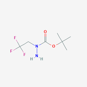 molecular formula C7H13F3N2O2 B2358392 N-(2,2,2-trifluoroethyl)(tert-butoxy)carbohydrazide CAS No. 1935016-36-6