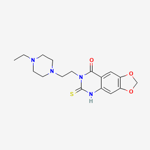 7-[2-(4-ethylpiperazin-1-yl)ethyl]-6-sulfanylidene-5H-[1,3]dioxolo[4,5-g]quinazolin-8-one