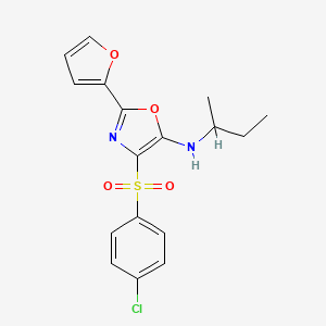 N-(sec-butyl)-4-((4-chlorophenyl)sulfonyl)-2-(furan-2-yl)oxazol-5-amine