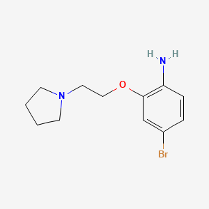4-Bromo-2-[2-(pyrrolidin-1-yl)ethoxy]aniline