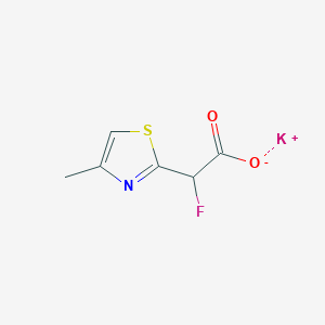 Potassium 2-fluoro-2-(4-methyl-1,3-thiazol-2-yl)acetate