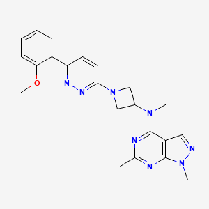 N-[1-[6-(2-Methoxyphenyl)pyridazin-3-yl]azetidin-3-yl]-N,1,6-trimethylpyrazolo[3,4-d]pyrimidin-4-amine