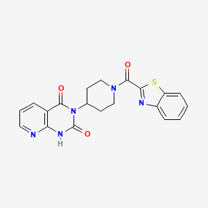 molecular formula C20H17N5O3S B2358439 3-(1-(benzo[d]thiazole-2-carbonyl)piperidin-4-yl)pyrido[2,3-d]pyrimidine-2,4(1H,3H)-dione CAS No. 2034554-13-5