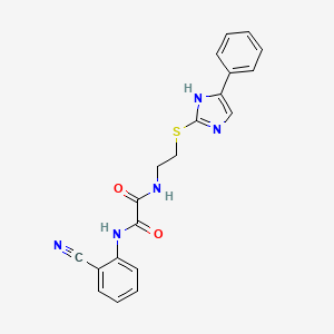 N1-(2-cyanophenyl)-N2-(2-((4-phenyl-1H-imidazol-2-yl)thio)ethyl)oxalamide