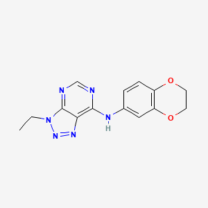 molecular formula C14H14N6O2 B2358457 N-(2,3-dihydro-1,4-benzodioxin-6-yl)-3-ethyl-3H-[1,2,3]triazolo[4,5-d]pyrimidin-7-amine CAS No. 899730-91-7